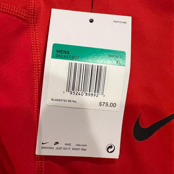 NIKE PRO NBA PLAYER 3/4 LENGTH BASKETBALL COMPRESSION PANTS XL DN1547-657 $75 - Picture 2 of 3